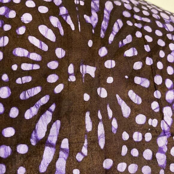 Purple Ankara XL 1X Peplum Top Tunic Jacket Dress Batik Art To Wear Handmade - Picture 9 of 13